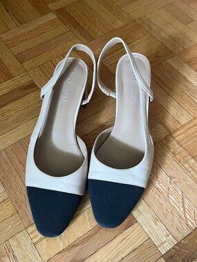 Two-Tone Heels Nude Black 7
